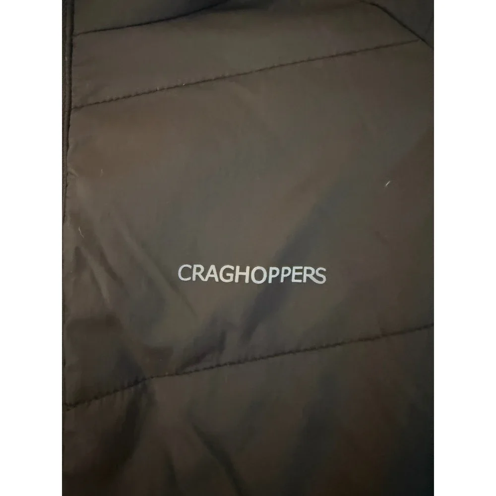 Craghoppers National Geographic Mens Black Quilted Hooded Puffer‎ Jacket Size M